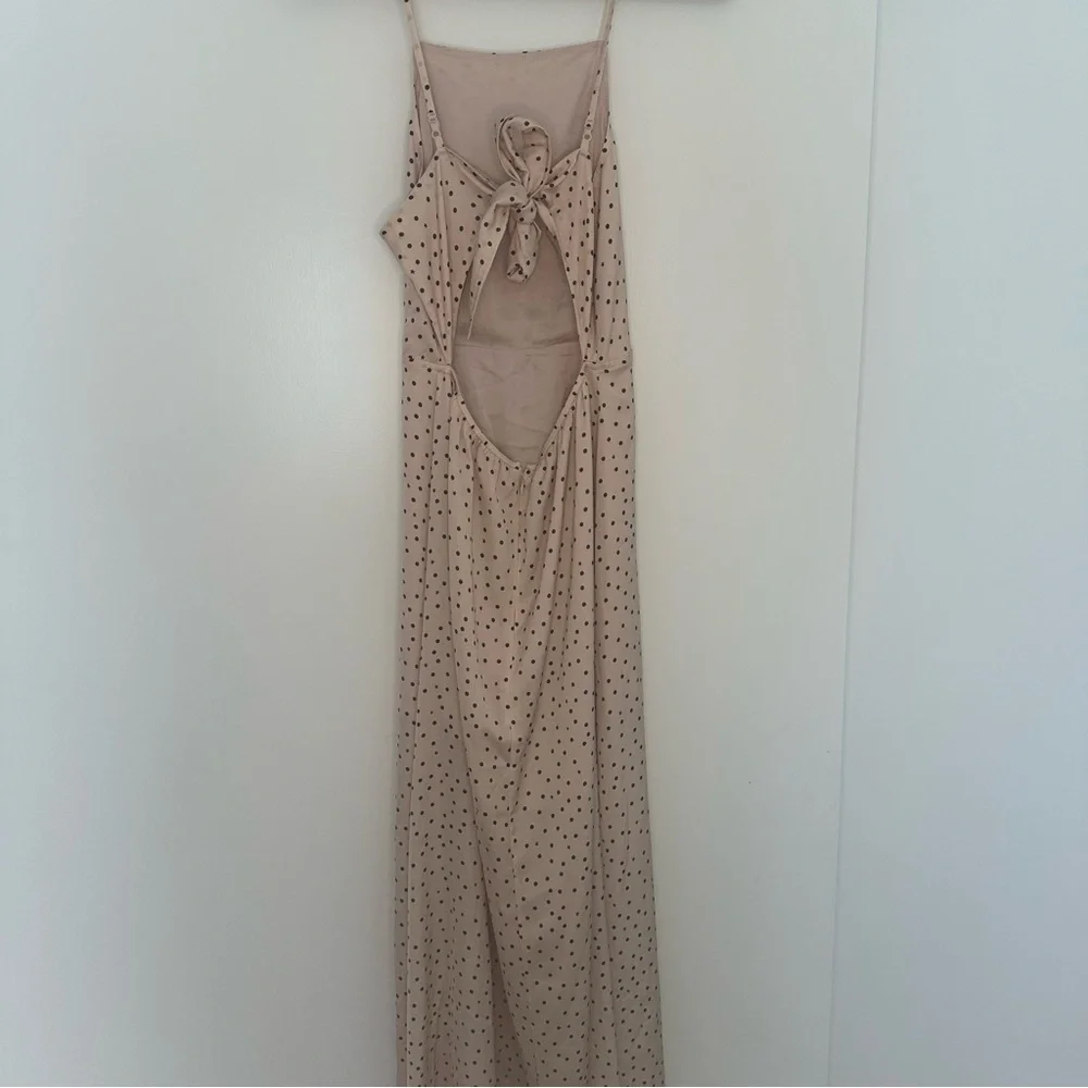Karli‎ Kloss for Express Pink Polkadot Maxi Dress